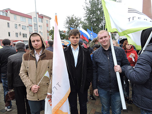 Студенты ТГСХА Андрей Кутняускас, Филипп Блинов и Владимир Булюкин